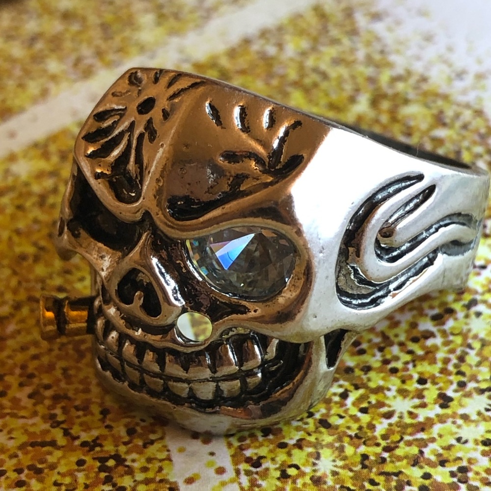 Biker Skull Ring Size 11 perfect for Fathers Day!